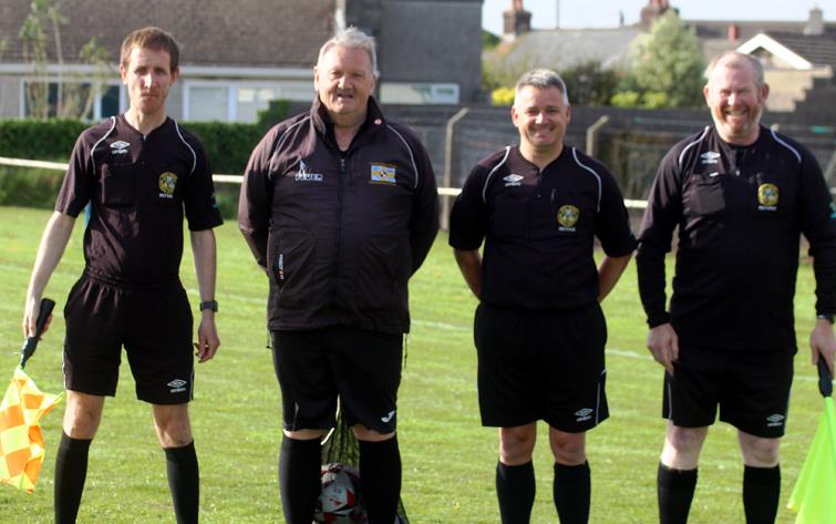Officials - Gareth Elliott, Chris Stapleton, Neill Crawshay (ref), Barry Evans